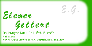 elemer gellert business card