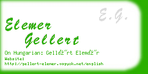elemer gellert business card